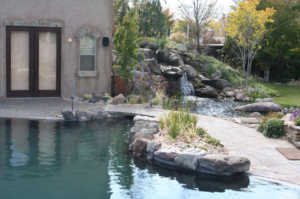 backyard pond and waterfall