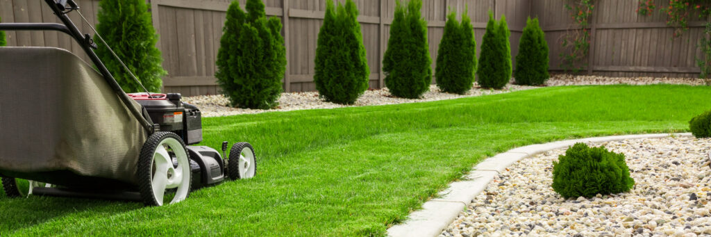 Mowing a nice lawn