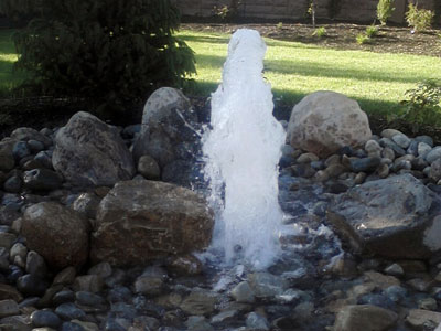 backyard fountain