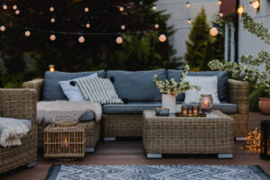 patio furniture as part of outdoor landscape