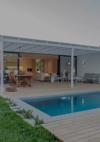 Poolhouse with a modern flare